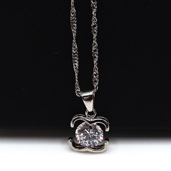 ⭐Bundle Sale⭐ 4Pc. Diamond Earrings and Necklace Set Solid 925 Sterling Silver - Picture 5 of 9